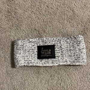 Love Your Melon Black and White Knit Headband